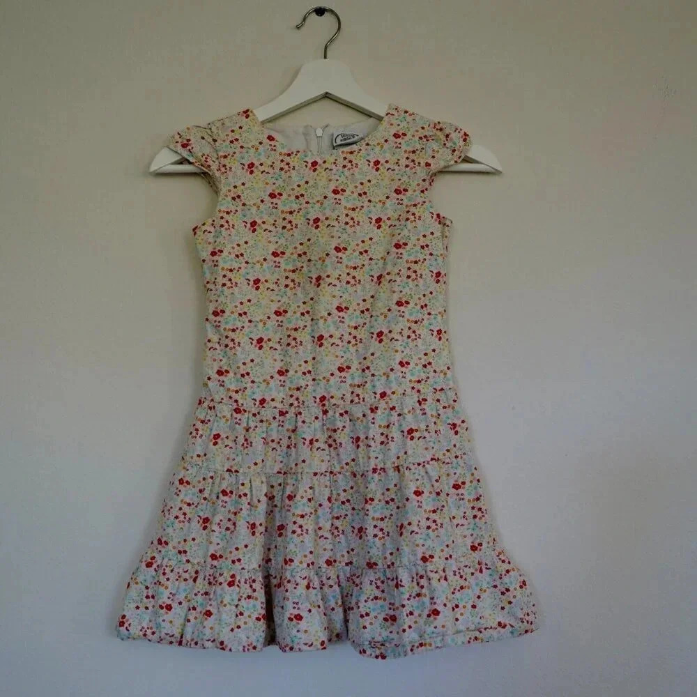 Girls LAURA ASHLEY short sleeve floral dress Size 6X - Picture 1 of 8